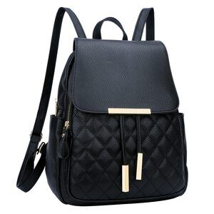 1730 Quilted Trendy Leather Backpack Purse and Shoulder Travel Daypacks